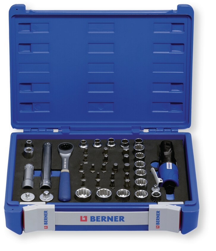 Cliquet pneumatique LoopRatchetSet 3 , 850 r/min, 1/4 " Berner®